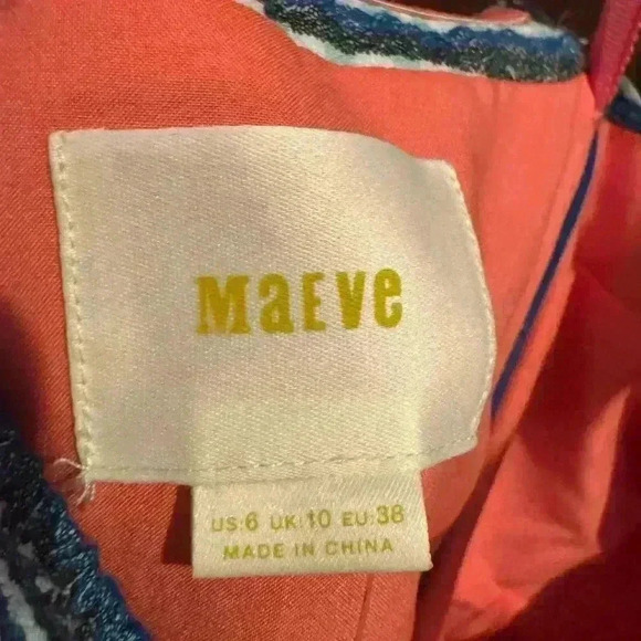 Anthro Maeve Waverly Gingham One Shoulder Dress size 6 - Picture 8 of 8